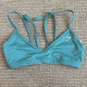 Gymshark Teal Strappy Sports Bra - Small